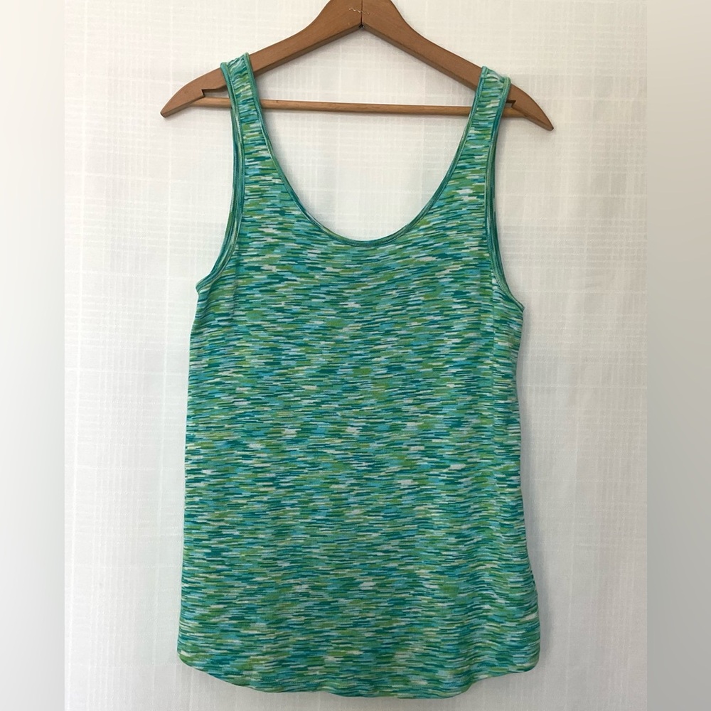 GAP Blue and Green scoop neck Tank Top